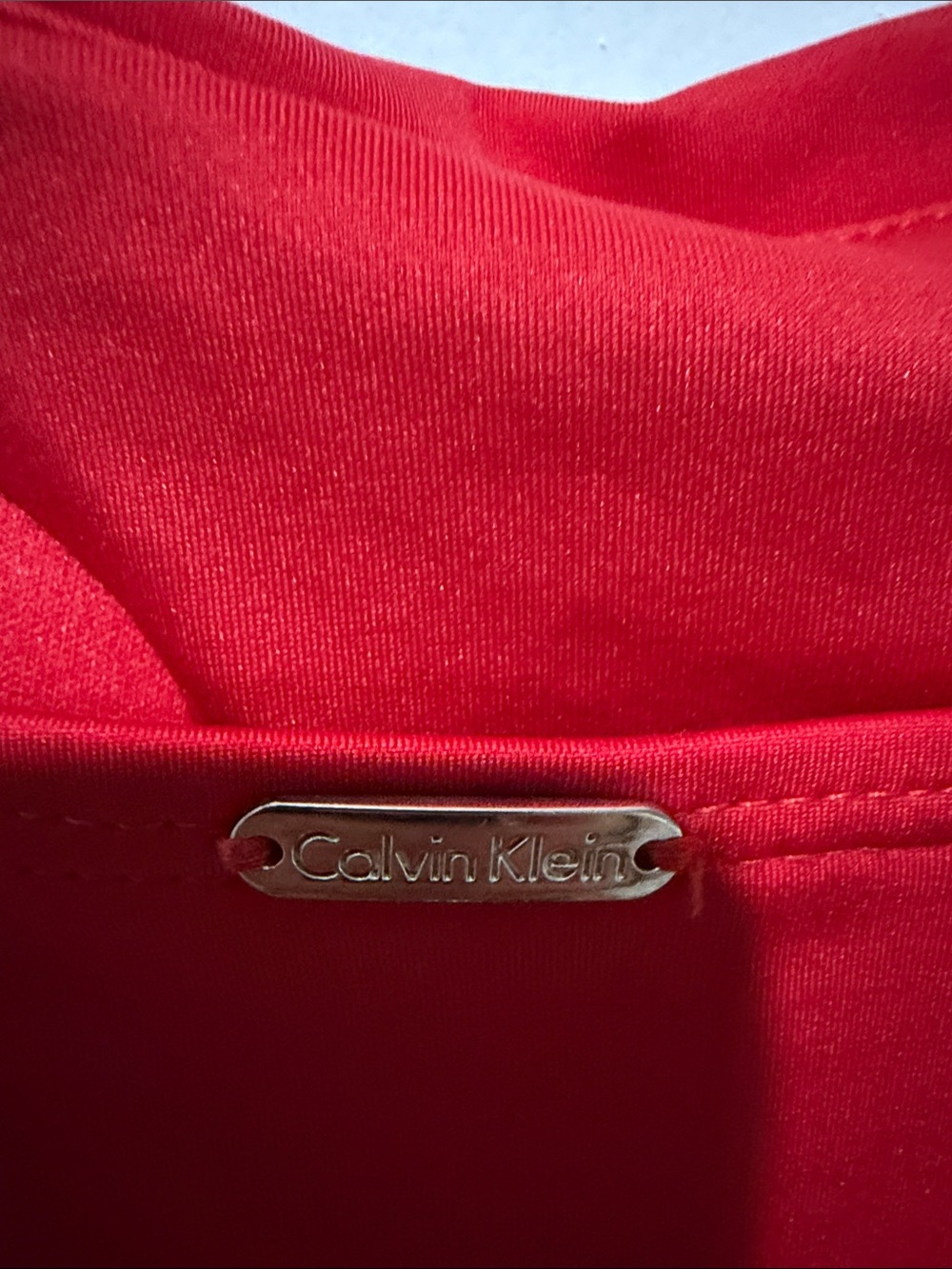 Calvin Klein Red Ruched Front One-Piece Swimsuit - Picture 2 of 6